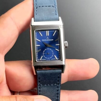 Jaeger LeCoultre Reverso Stainless Steel Blue Dail Men's Watch
