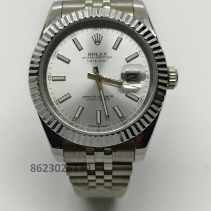 Rolex Date-just Automatic Grey Dial Men's Watch